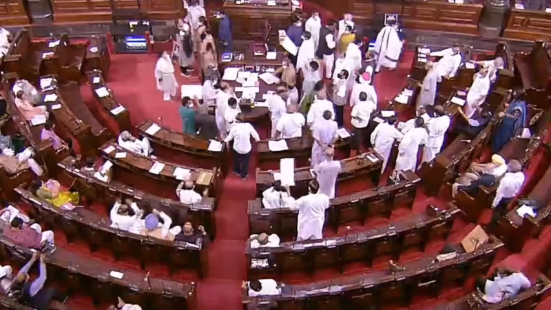विपक्षी हंगामे के कारण राज्यसभा स्थगित, कल सुबह 11 बजे फिर होगी बैठक